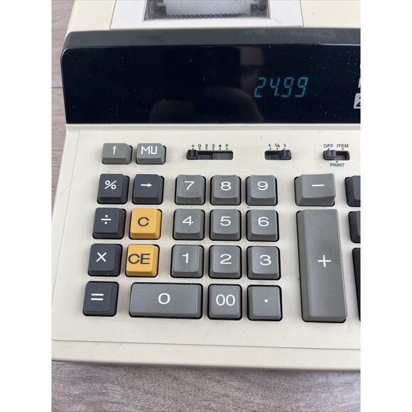 Canon Desktop Calculator MP25D III Extra Large Display 2 Color Print 12 Digit - Picture 2 of 10